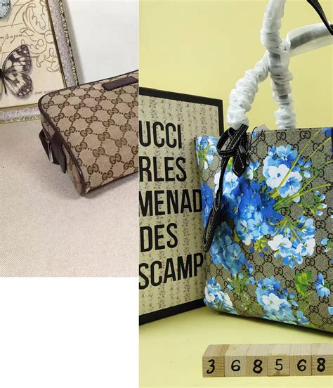 borse gucci a ricamo con i fiori blu di jeans